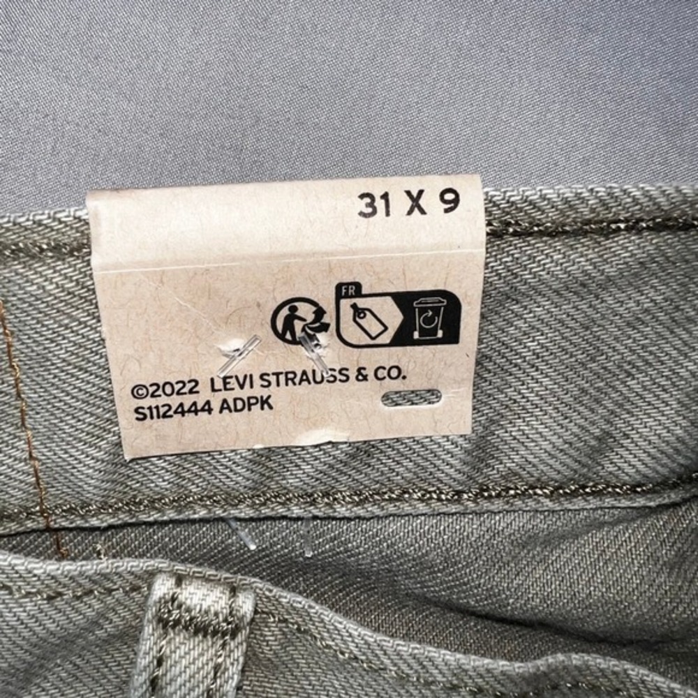 Levis 501 Button Fly Shorts Sage Green 31-32 Waist NWT Grunge Normcore Casual - Picture 5 of 11